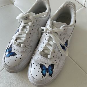 Nike AF1 with butterfly detailed design